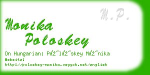 monika poloskey business card